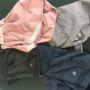4 pair women’s lululemon shorts